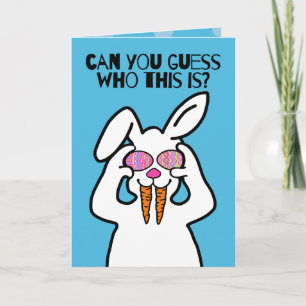 Können Sie es erraten?   Lustiger Osterhase in Ver Karte