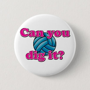 Können Sie es graben? Volleyball! Button