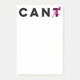 Können Sie nicht in Dosen-klebrige Anmerkungen Post-it Klebezettel