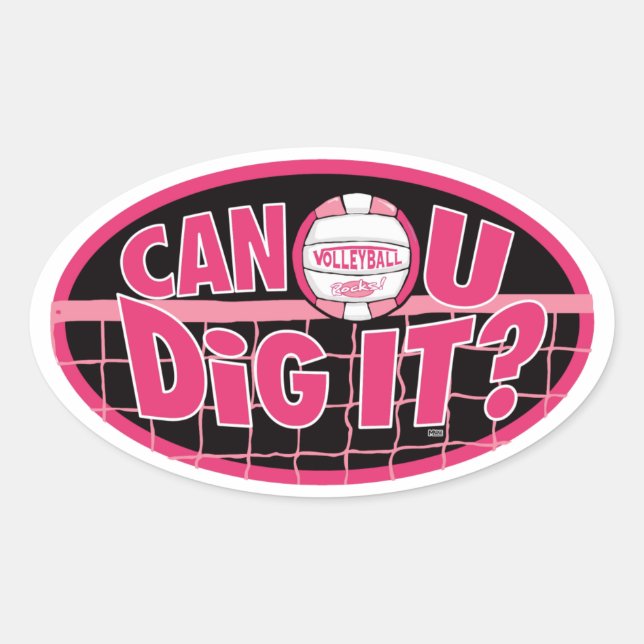 Können wir es tun? Pink Ovaler Aufkleber (Vorderseite)