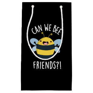 Können wir Freunde werden Funny Bug Pun Dark BG Kleine Geschenktüte
