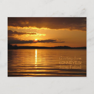 Konnevesi Sunset Postkarte