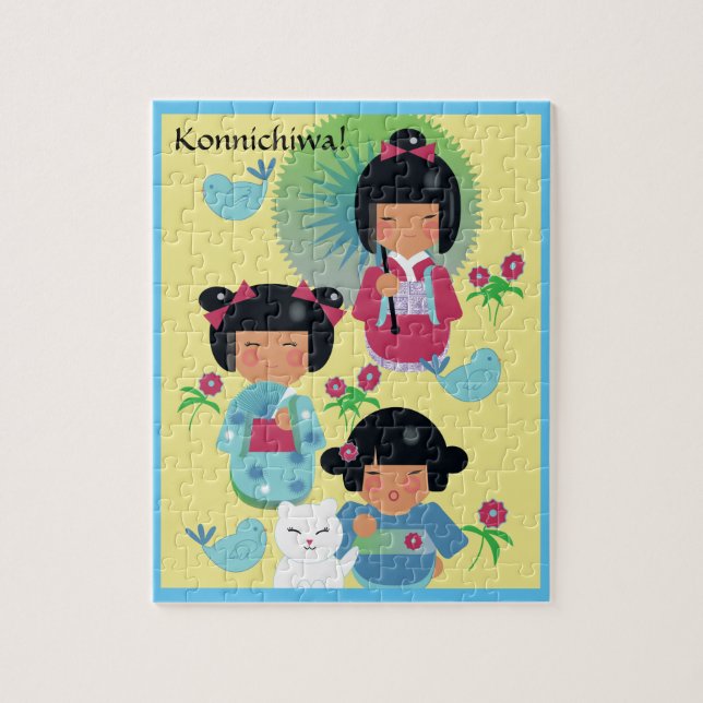 Konnichiwa - Puzzle pour enfants (Vertical)