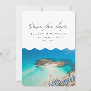 Konnos Beach Zypern Hochzeit Save the Date Einladung