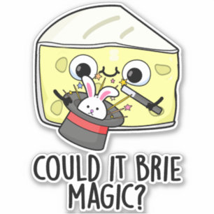Könnte es Brie-Magie sein Lustiger Käse-Wortspiel  Aufkleber
