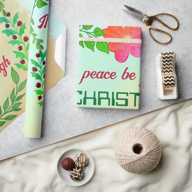 KÖNNTE FRIEDEN SEIN, DASS IHR GESCHENK BEI CHRISTM GESCHENKPAPIER (Kunsthandwerk)