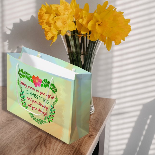 KÖNNTE FRIEDEN SEIN, DASS IHR GESCHENK BEI CHRISTM GROßE GESCHENKTÜTE (Von Creator hochgeladen)