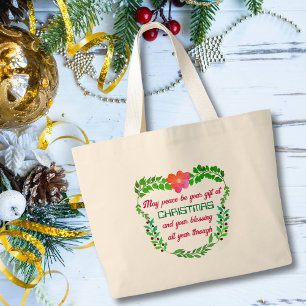 KÖNNTE FRIEDEN SEIN, DASS IHR GESCHENK BEI CHRISTM JUMBO STOFFBEUTEL