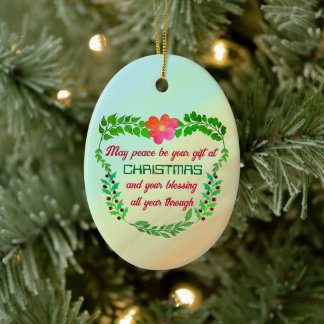 KÖNNTE FRIEDEN SEIN, DASS IHR GESCHENK BEI CHRISTM KERAMIK ORNAMENT