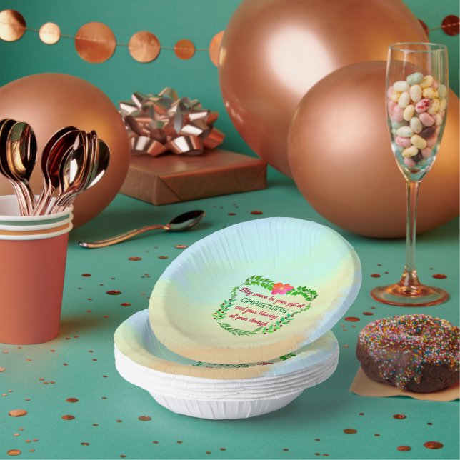 KÖNNTE FRIEDEN SEIN, DASS IHR GESCHENK BEI CHRISTM PAPPTELLER (Multi)