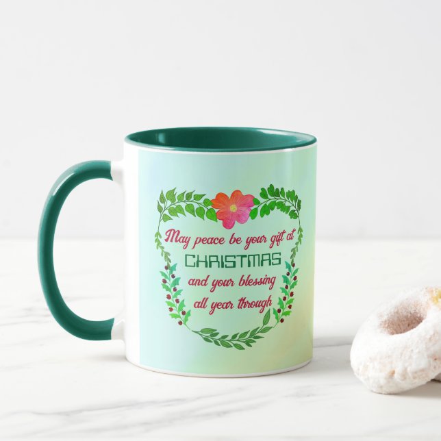 KÖNNTE FRIEDEN SEIN, DASS IHR GESCHENK BEI CHRISTM TASSE (Mit Donut)