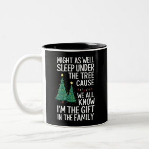 Könnte genauso gut unter dem Baum schlafen Weihnac Zweifarbige Tasse