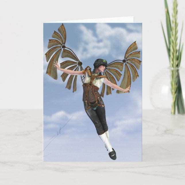 Könnte ich Steampunk Notecard fliegen? Karte (Vorderseite)