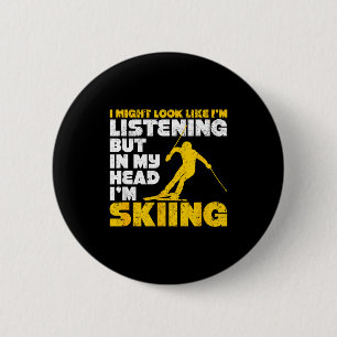 Könnte wie ein lustiger Skifahrer aussehen, der Sk Button