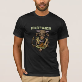 Konservatismus: Bull serviert Abendessen von Kuhdu T-Shirt