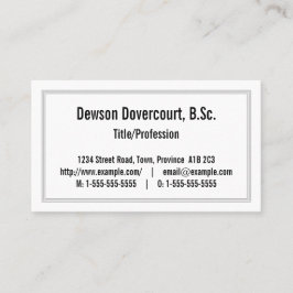 Konservativ, dapper Business Card Visitenkarte