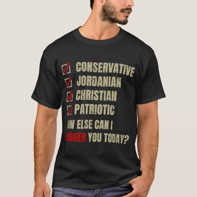 Konservativ jordanische Christliche Patriotik T-Shirt (Vorderseite)