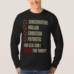 Konservativ Malischer Christlicher Patriotischer T-Shirt