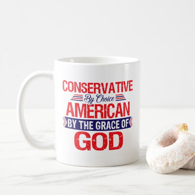 Konservativ nach Wahl Kaffeetasse (Mit Donut)