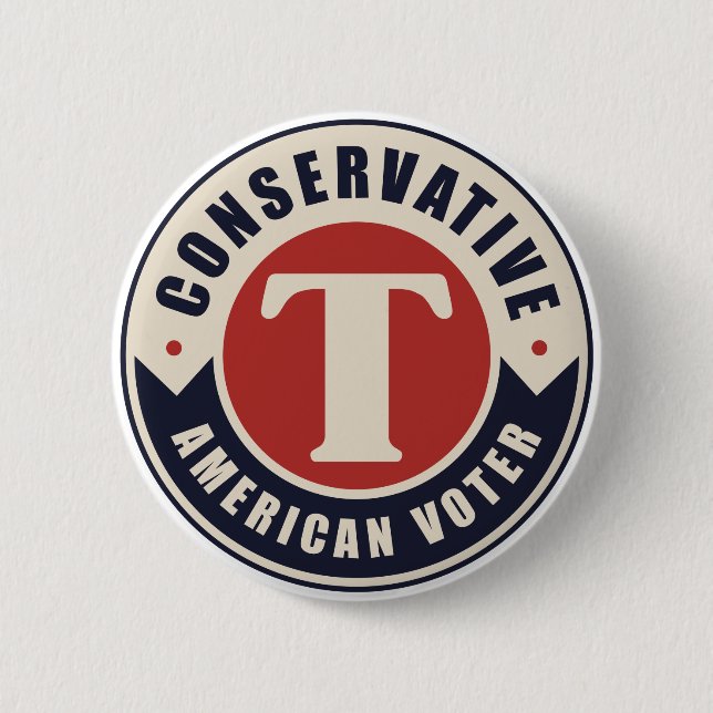 Konservative Amerikaner Button (Vorderseite)