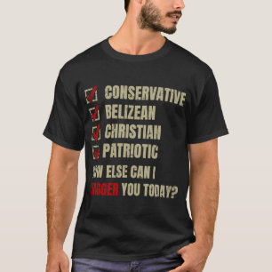 Konservative Belizer Christlich Patriotic T-Shirt