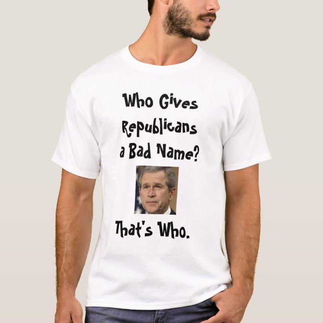 Konservative gegen Präsident Bush T-Shirt (Vorderseite)