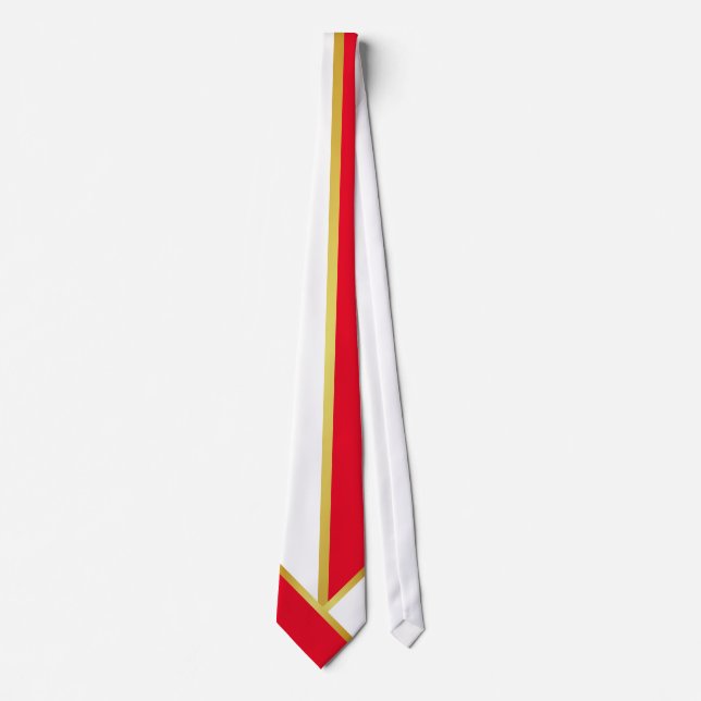 Konservative Gold Red White Krawatte (Vorderseite)