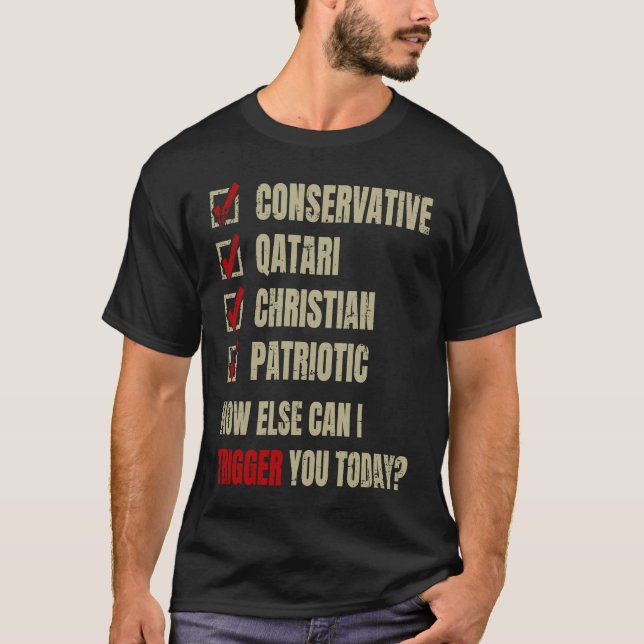 Konservative Katari Christlich Patriotic T-Shirt (Vorderseite)