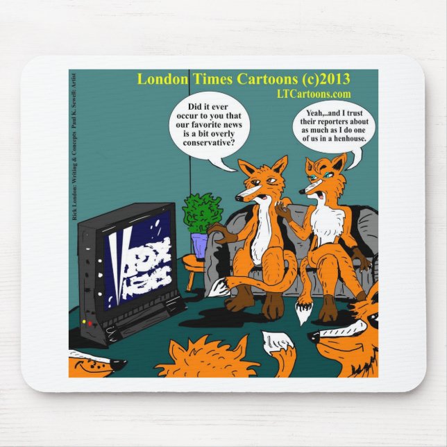 Konservative News Funny Cartoon Mousepad (Vorne)