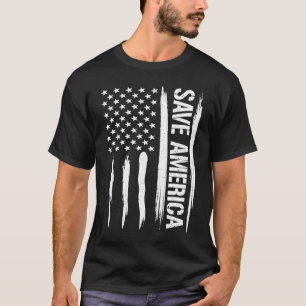 Konservative Rettete die amerikanische Flagge T-Shirt