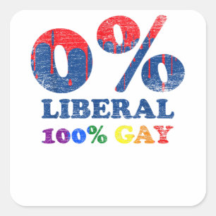 Konservativer Gay Pride LGBT Quadratischer Aufkleber