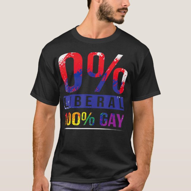 Konservativer Gay Pride Rainbow Flag LGBT T T-Shirt (Vorderseite)