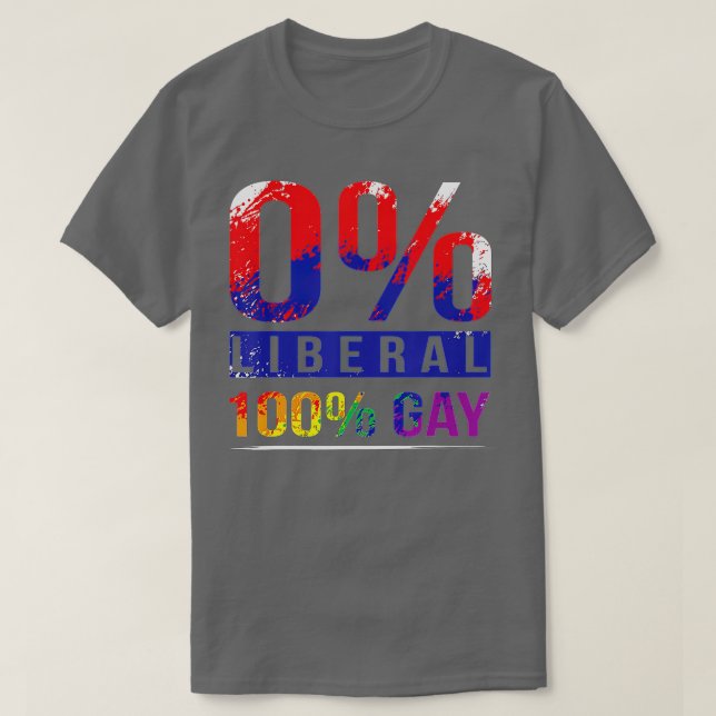 Konservativer Gay Pride Regenbogenflagge LGB T-Shirt (Design vorne)