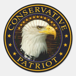 Konservativer Patriot Runder Aufkleber