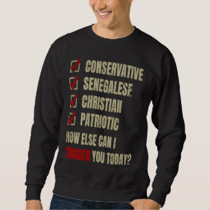Konservativer senegalesischer christlicher Patriot Sweatshirt