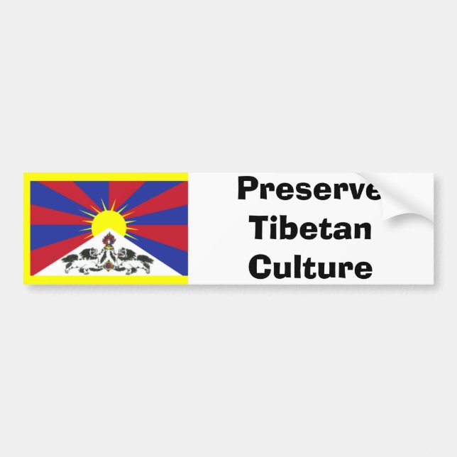 Konserven-Tibetaner-Kultur Autoaufkleber (Vorne)