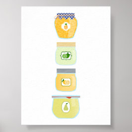 Konserven von Lebensmitteln - Gemischte Konfitüren Poster