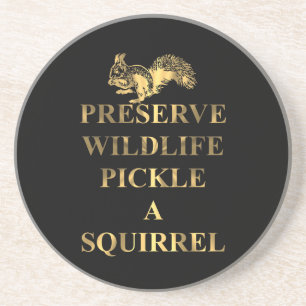 Konserventieressiggurke ein Eichhörnchen Untersetzer