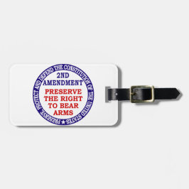 Konservieren Sie das Recht, Arme (2. Änderung) zu Gepäckanhänger