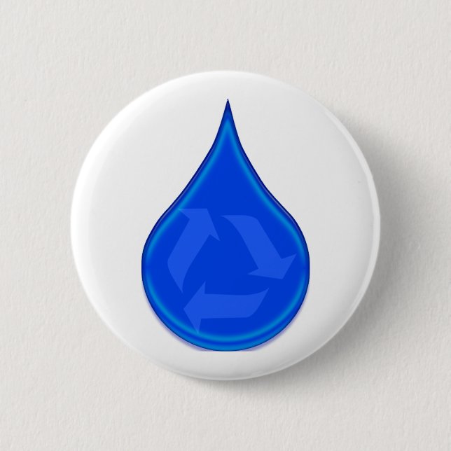 Konservieren Sie und retten Sie Wasser Button (Vorderseite)