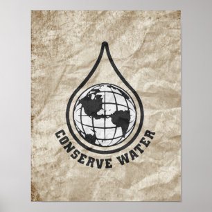 KONSERVIEREN SIE WASSER POSTER