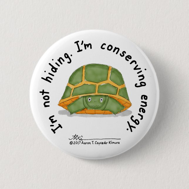 Konservierenenergie-Weiß-Knopf Button (Vorderseite)