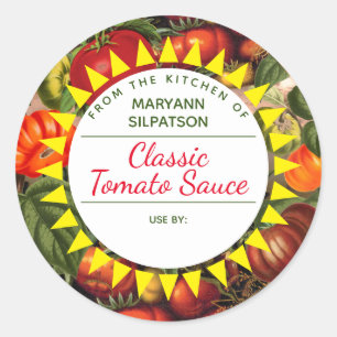 Konservierung von Tomaten/Paradeisern, die aus der Runder Aufkleber