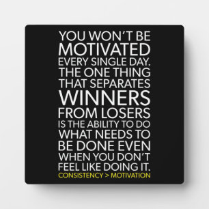 Konsistenz gegen Motivation Fotoplatte