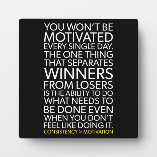 Konsistenz gegen Motivation Fotoplatte (Vorderseite)