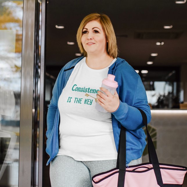 Konsistenz ist der wichtigste Inspirationstext Große Größe T-Shirt (Von Creator hochgeladen)