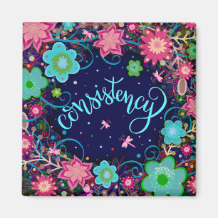 Konsistenzspass Blauer Blume Moderne Inspirivity Magnet