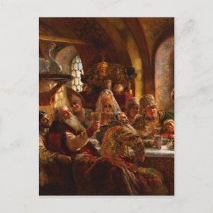 Konstantin Makovsky - Ein Bojaren-Hochzeitsfest Postkarte