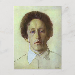 Konstantin Somov - Portrait von Aleksandr Blok Postkarte