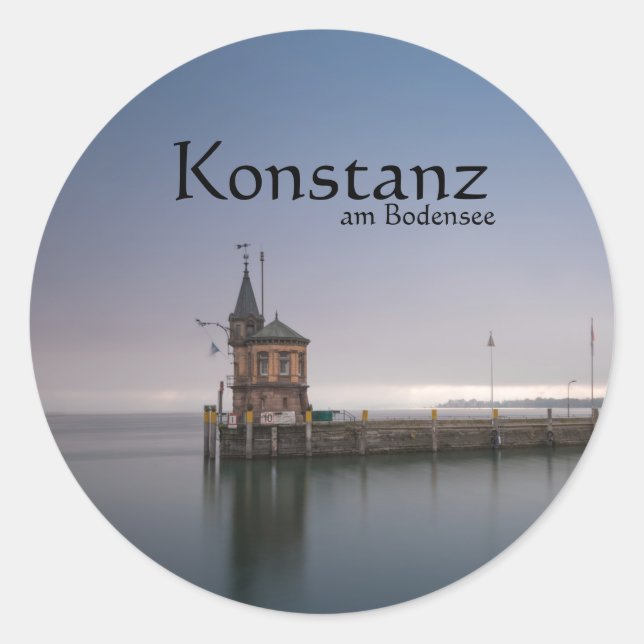 Konstanz Souvenir Runder Aufkleber (Vorderseite)